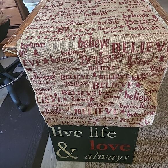 Believe Burlap Banner #2 - Picture 4 of 6